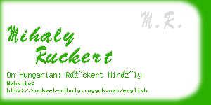 mihaly ruckert business card